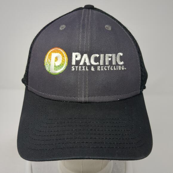Pacific Steel & Recycling Trucker Hat Black OS Adjustable Mesh Back New Era - Picture 2 of 9